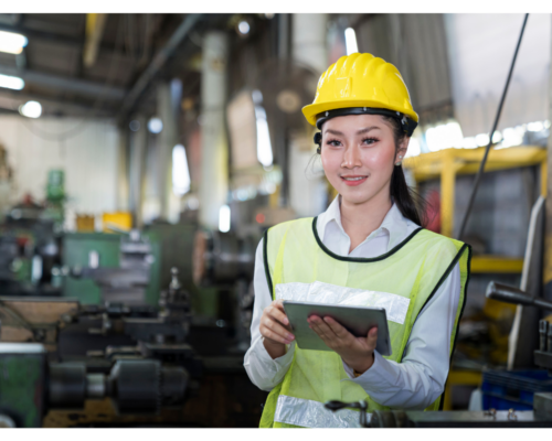 A picture of a Canadian woman working in the United States